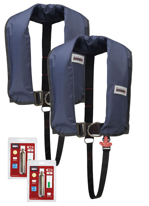 150N Classic ISO Lifejacket LB HR 2er SET incl. recharge kit