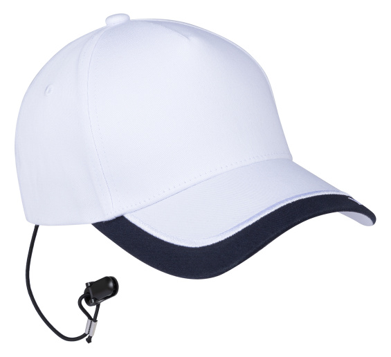 Cap with retaining strap