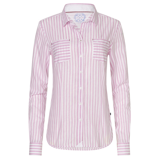 ladies pink striped blouse